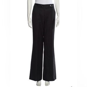 Tory Burch wool blend black wide leg trousers. Size 12. Pre-Owned Condition-Good